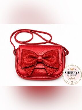 🎀 Cat & Jack Girls Red Bow Purse Crossbody Cute Kids Handbag NWOT Gift